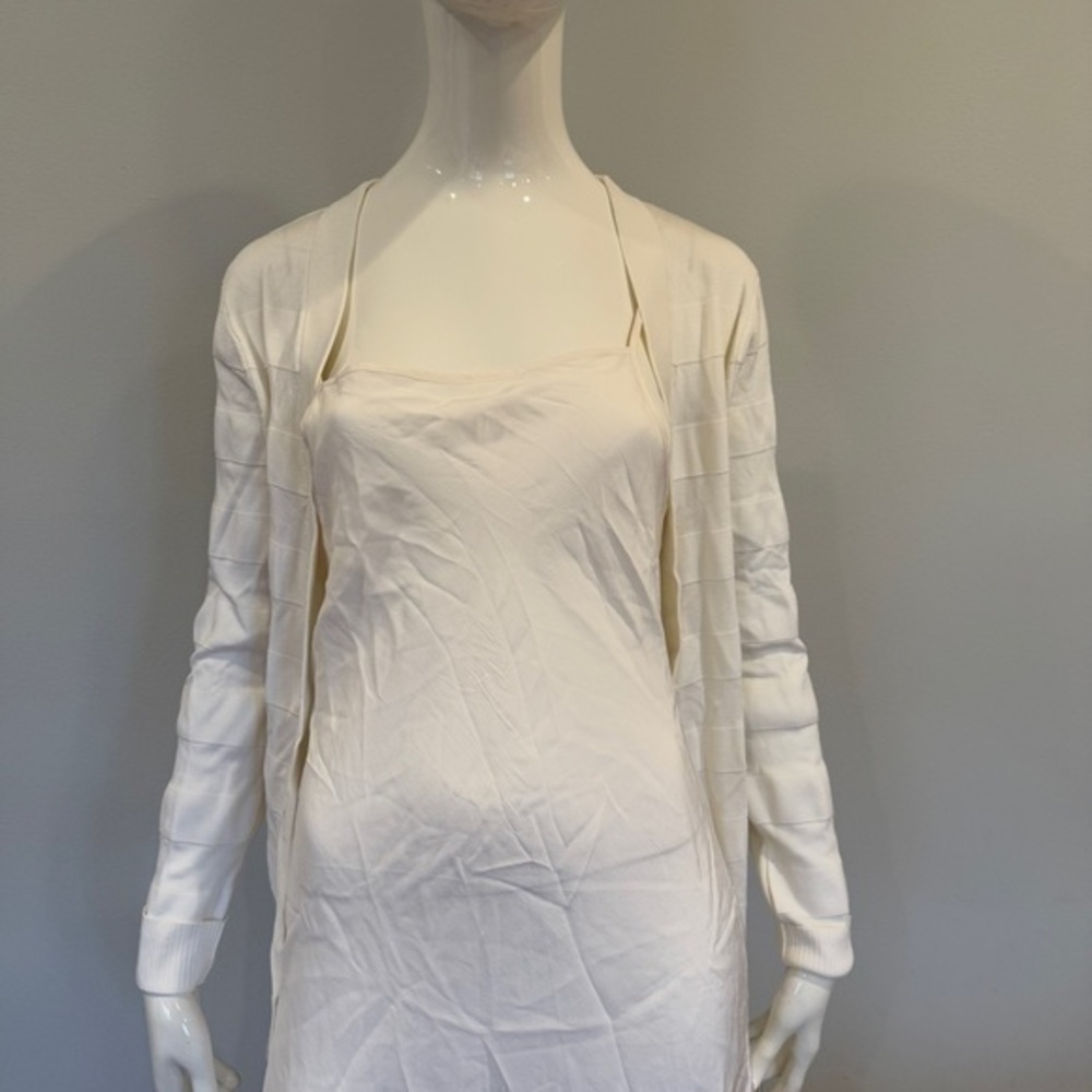 Cyrus White Striped Cardigan